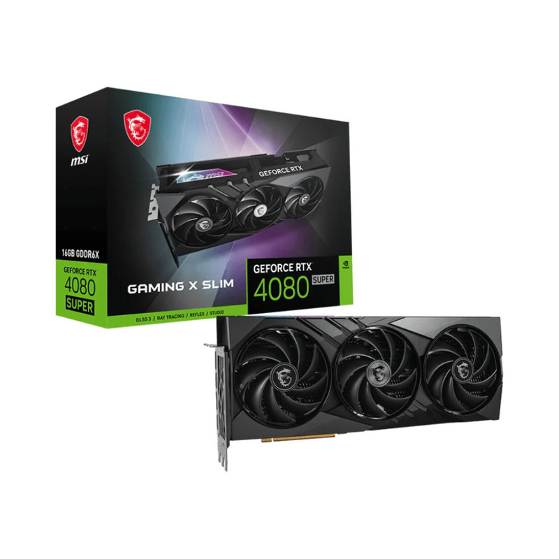 MSI GeForce RTX 4080 SUPER 16GB GDDR6X Gaming X Slim Graphics Card - كرت شاشة